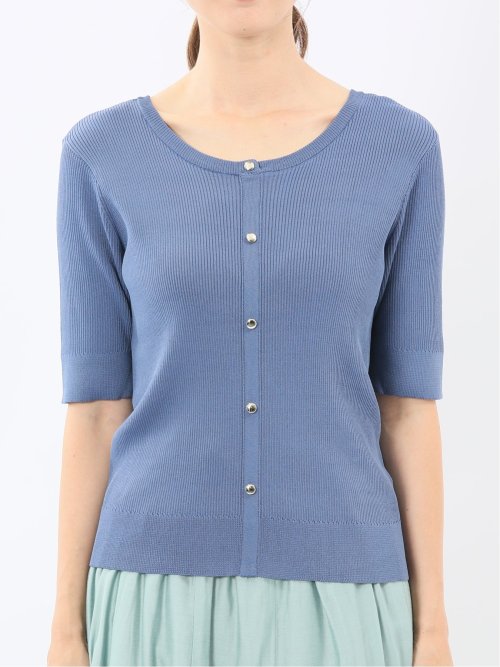 ハンドウォッシャブル 前後2WAY 半袖ニット