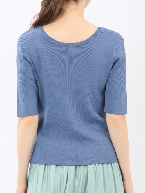 ハンドウォッシャブル 前後2WAY 半袖ニット