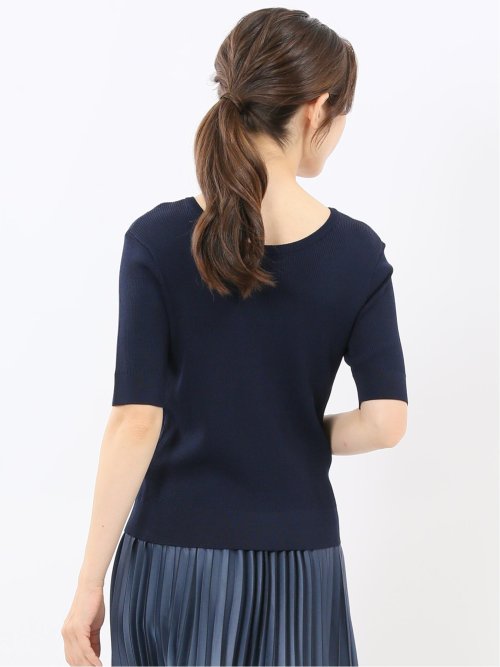 ハンドウォッシャブル 前後2WAY 半袖ニット