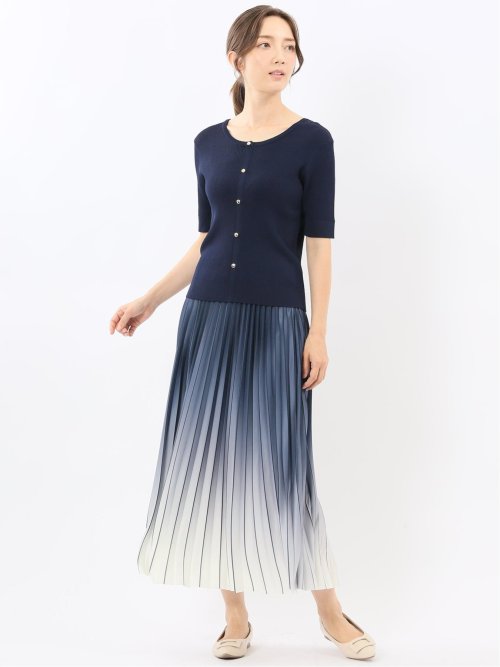 ハンドウォッシャブル 前後2WAY 半袖ニット