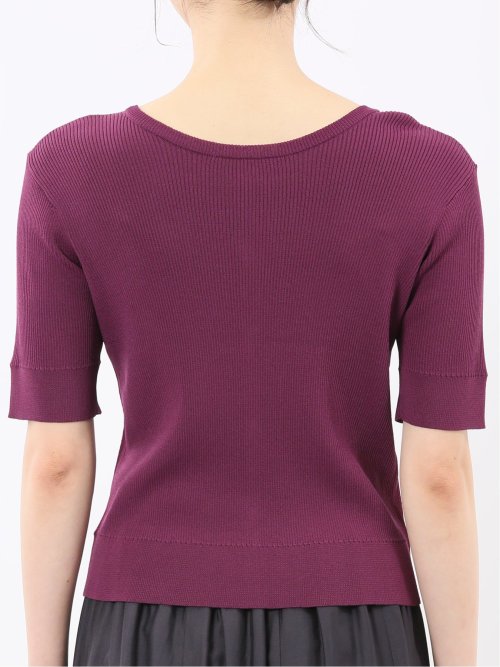 ハンドウォッシャブル 前後2WAY 半袖ニット