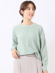 ハンドウォッシャブル センターハギ クルーネック ニット プルオーバー