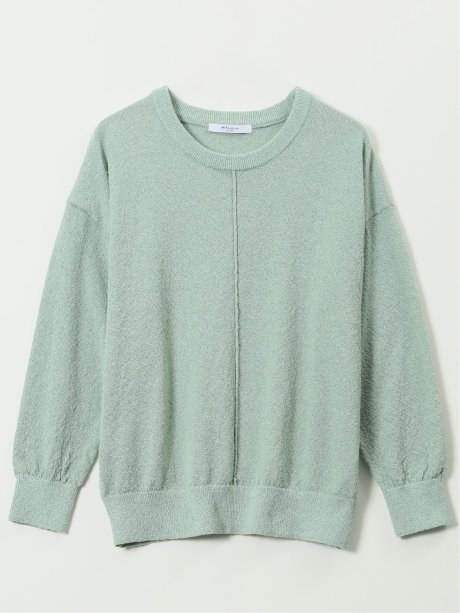 ハンドウォッシャブル センターハギ クルーネック ニット プルオーバー