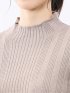 ハンドウォッシャブル ラメリブ ハイネック ニットプルオーバー