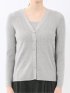 ハンドウォッシャブル ラメリブ Vネック ニットカーディガン