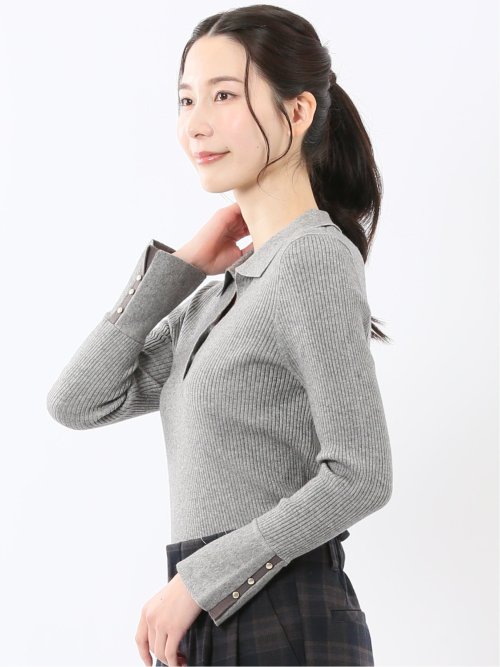 ハンドウォッシャブル リブ ポロニット