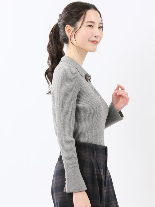 ハンドウォッシャブル リブ ポロニット