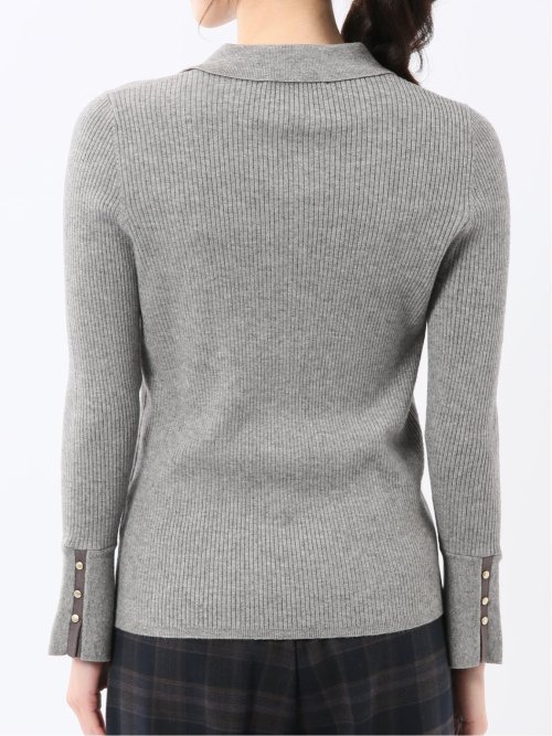 ハンドウォッシャブル リブ ポロニット