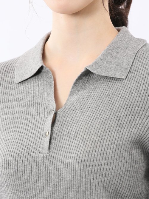 ハンドウォッシャブル リブ ポロニット