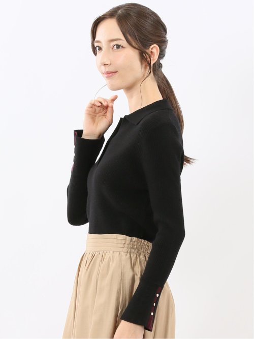 ハンドウォッシャブル リブ ポロニット