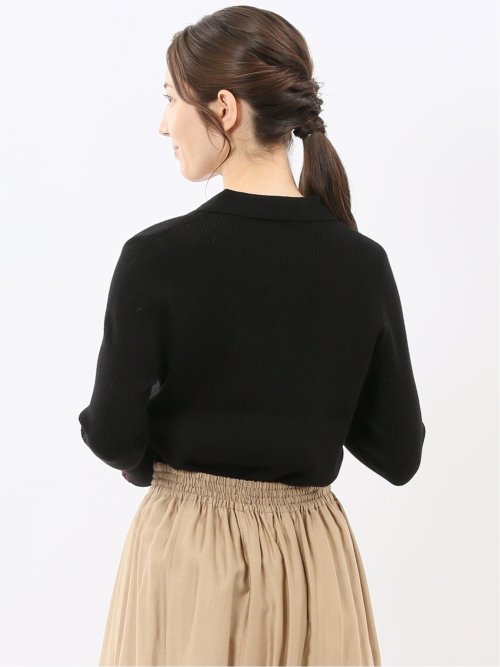 ハンドウォッシャブル リブ ポロニット