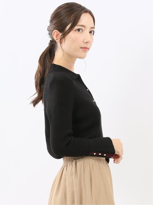 ハンドウォッシャブル リブ ポロニット