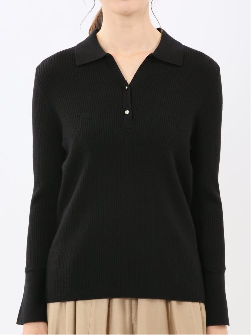 ハンドウォッシャブル リブ ポロニット