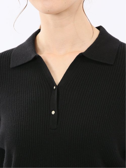 ハンドウォッシャブル リブ ポロニット