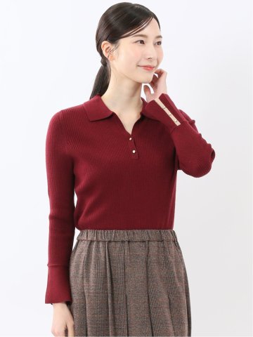 ハンドウォッシャブル リブ ポロニット