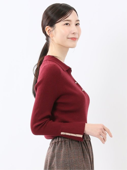 ハンドウォッシャブル リブ ポロニット