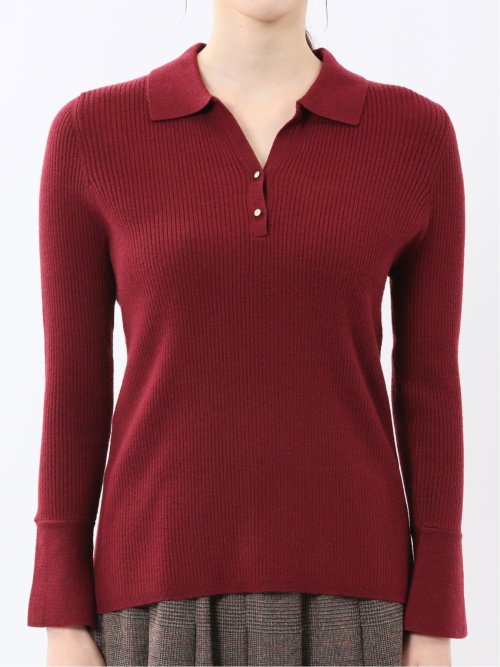 ハンドウォッシャブル リブ ポロニット