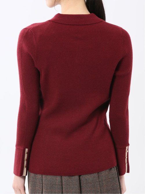 ハンドウォッシャブル リブ ポロニット