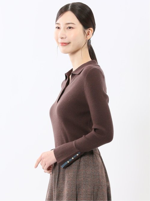 ハンドウォッシャブル リブ ポロニット