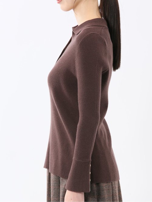 ハンドウォッシャブル リブ ポロニット