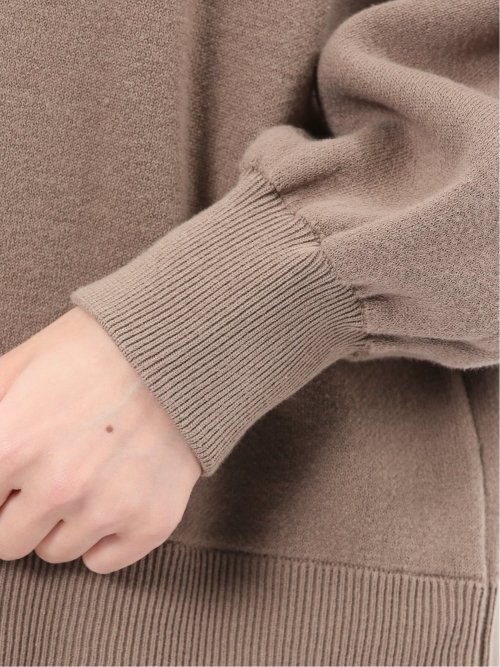 ロゴ刺繍 スエットライク ニットプルオーバー