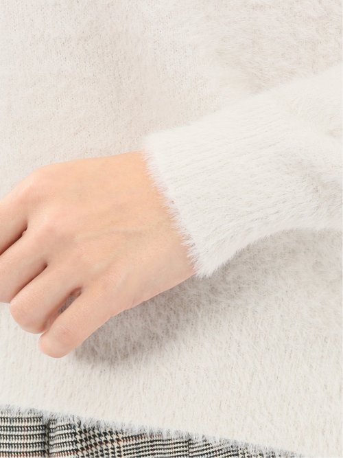 ハンドウォッシャブル フェザー クルーニットプルオーバー