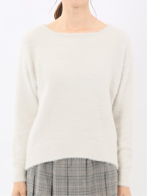 ハンドウォッシャブル フェザー クルーニットプルオーバー