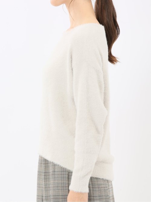 ハンドウォッシャブル フェザー クルーニットプルオーバー