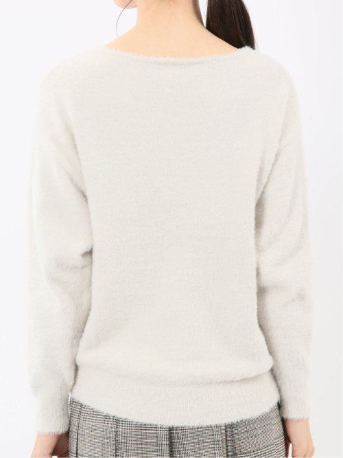 ハンドウォッシャブル フェザー クルーニットプルオーバー