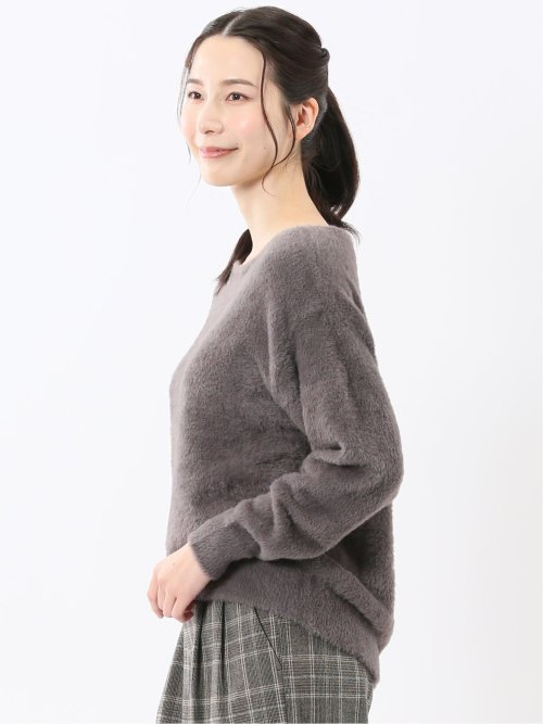 ハンドウォッシャブル フェザー クルーニットプルオーバー