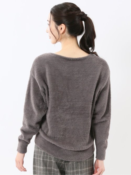 ハンドウォッシャブル フェザー クルーニットプルオーバー