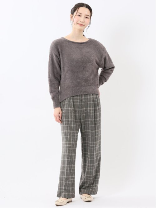 ハンドウォッシャブル フェザー クルーニットプルオーバー