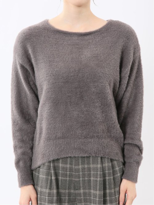 ハンドウォッシャブル フェザー クルーニットプルオーバー