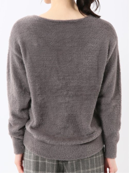 ハンドウォッシャブル フェザー クルーニットプルオーバー