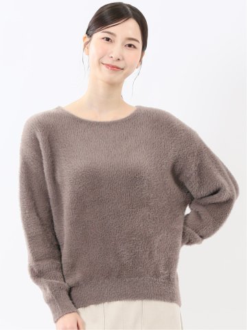 ハンドウォッシャブル フェザー クルーニットプルオーバー