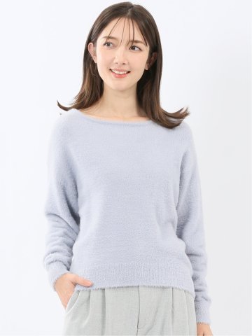 ハンドウォッシャブル フェザー クルーニットプルオーバー
