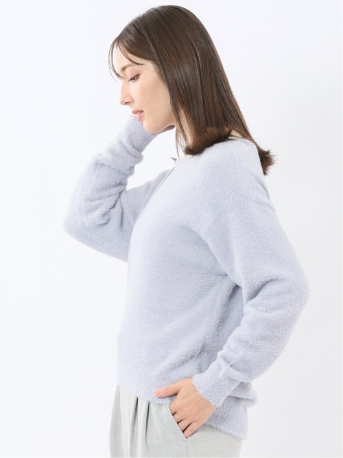 ハンドウォッシャブル フェザー クルーニットプルオーバー