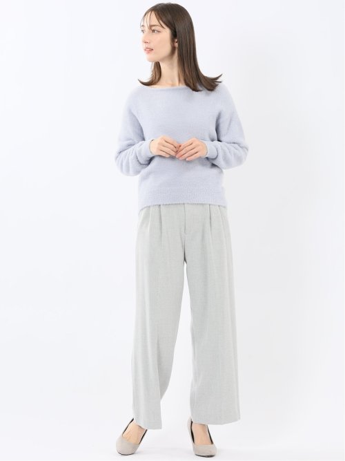 ハンドウォッシャブル フェザー クルーニットプルオーバー