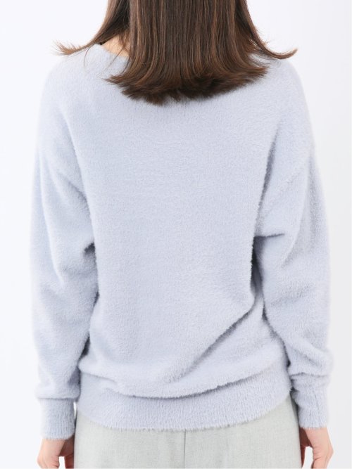 ハンドウォッシャブル フェザー クルーニットプルオーバー
