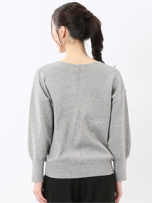 ハンドウォッシャブル センターハギ Vネック ニットプルオーバー