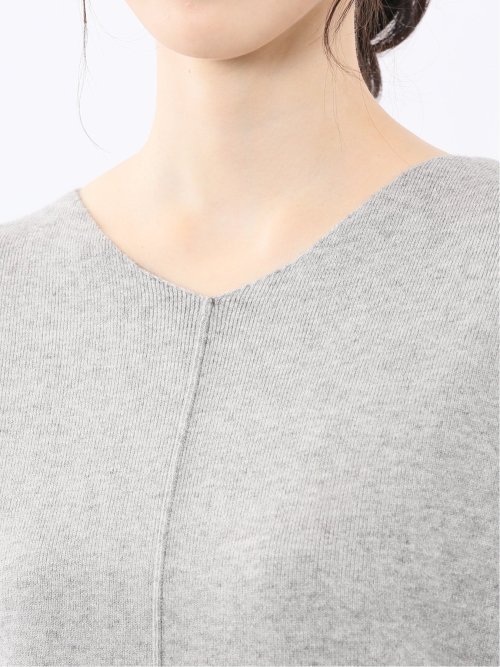 ハンドウォッシャブル センターハギ Vネック ニットプルオーバー
