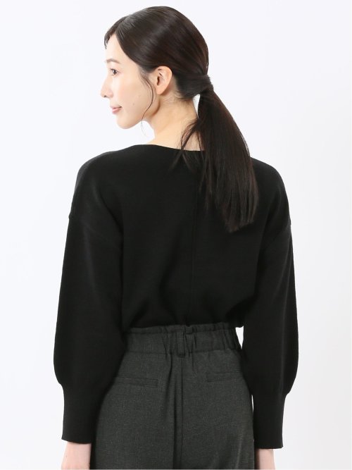 ハンドウォッシャブル センターハギ Vネック ニットプルオーバー