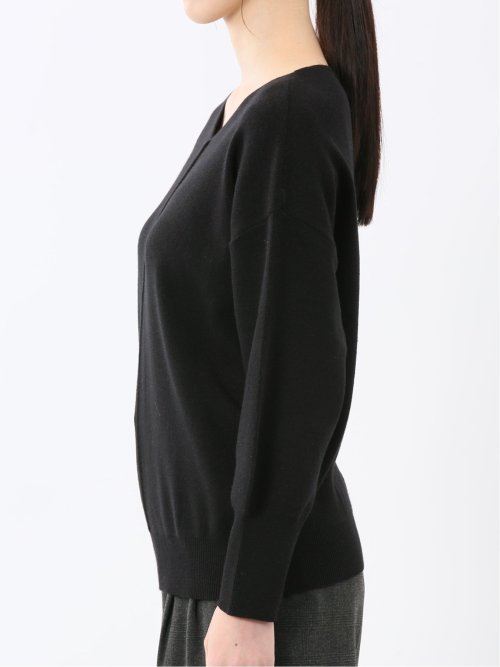 ハンドウォッシャブル センターハギ Vネック ニットプルオーバー