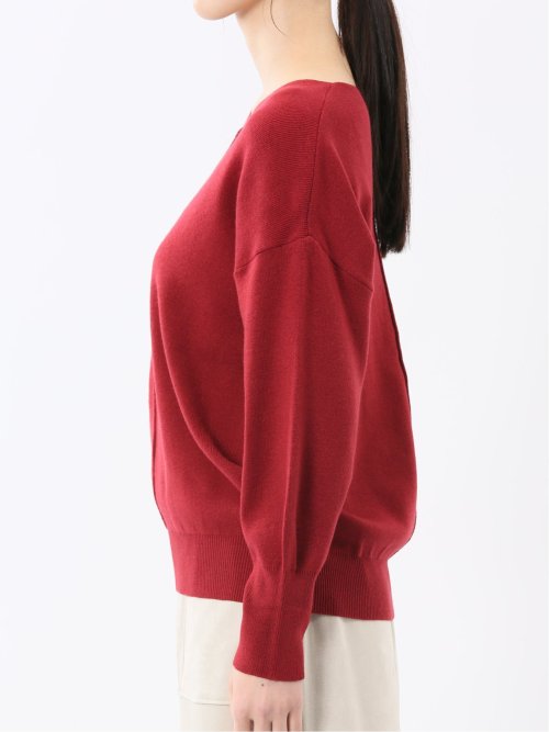 ハンドウォッシャブル センターハギ Vネック ニットプルオーバー
