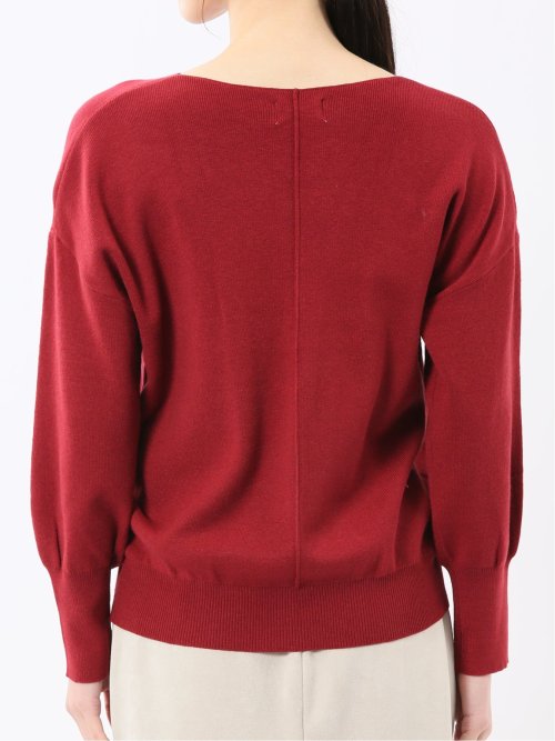 ハンドウォッシャブル センターハギ Vネック ニットプルオーバー