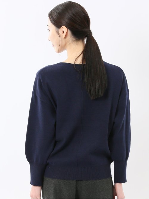 ハンドウォッシャブル センターハギ Vネック ニットプルオーバー