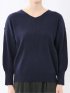 ハンドウォッシャブル センターハギ Vネック ニットプルオーバー