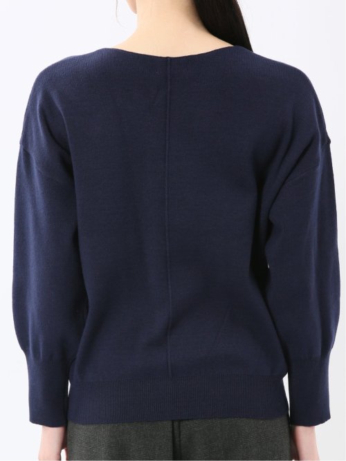 ハンドウォッシャブル センターハギ Vネック ニットプルオーバー