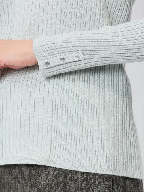 ラメリブニット Vネックプルオーバー