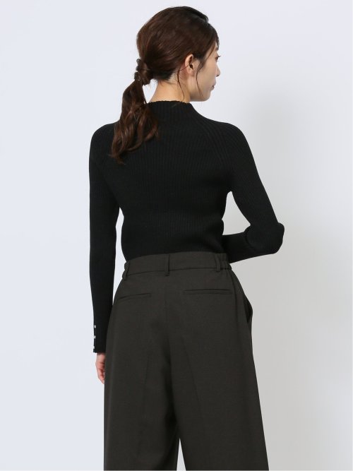 ラメリブニット ハイネックプルオーバー